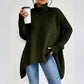 🧶 50% Rabatt! ✨ Damen Mode einfarbiger Rollkragenpullover