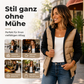 📢🎉50%Rabatt!!!🛍️✨Damen Farbblock gesteppte Kapuzenjacke