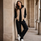 📢🎉50%Rabatt!!!🛍️✨Damen Farbblock gesteppte Kapuzenjacke