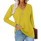 🔥 50 % Rabatt | Lässiges Damen-Langarmshirt mit V-Ausschnitt