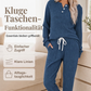 📢🎉50%Rabatt!!!🛍️✨Zweiteiliges Set aus Damen-Oberteil und Hose mit Kordelzug