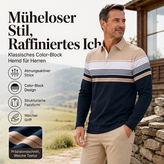 📢🎉50%Rabatt!!!🛍️✨Klassischesfarbblockiertes Streifentop für Herren