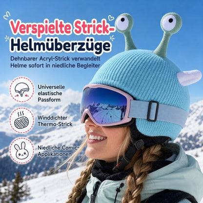 🔥 50% RABATT! Süßer gestrickter Helmbezug im Cartoon-Design
