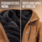 🔁 1000+ echte Bewertungen – durchweg positiv! Herren Arbeitsjacke mit Kapuze und Plüschfutter