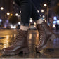 🔥 50% Rabatt – nur heute! 🎉🥾 Damen Retro Plateau Martin Stiefel