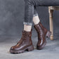 🔥 50% Rabatt – nur heute! 🎉🥾 Damen Retro Plateau Martin Stiefel