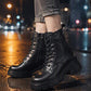 🔥 50% Rabatt – nur heute! 🎉🥾 Damen Retro Plateau Martin Stiefel