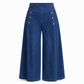🙌 70% Wiederkaufquote – Qualität überzeugt! High-Waist Jeans mit weiter Beinform, Stretch-Denim und dekorativen Knöpfen