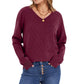 📢🎉50%Rabatt!!!🛍️✨Damen V-Ausschnitt Langarm Pullover Bequemes Strickteil für Herbst und Winter