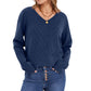 📢🎉50%Rabatt!!!🛍️✨Damen V-Ausschnitt Langarm Pullover Bequemes Strickteil für Herbst und Winter