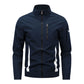 Lässige Herrenjacke mit Stehkragen und Reißverschluss