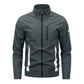 Lässige Herrenjacke mit Stehkragen und Reißverschluss