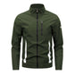 Lässige Herrenjacke mit Stehkragen und Reißverschluss