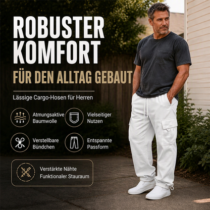 Herren-Freizeit-Cargohose mit Kordelzug