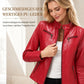 📢🎉50%Rabatt!!!🛍️✨Leichte Damen-Bikerjacke aus Kunstleder, kurze Motorradmantel für Frühling und Herbst