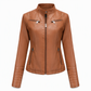 📢🎉50%Rabatt!!!🛍️✨Leichte Damen-Bikerjacke aus Kunstleder, kurze Motorradmantel für Frühling und Herbst
