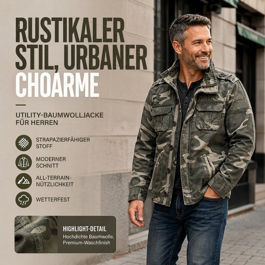 🔥🔥 50% Rabatt + Gratis Versand 🚚 Herren Militär Stehkragen Camouflage Jacke