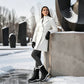 Damen wasserdichte, plüschgefütterte Schnee-Stiefeletten (Wadenmitte)