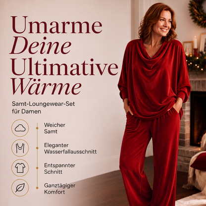 Damen-Set mit Rollkragenoberteil und Weithosen