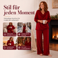 Damen-Set mit Rollkragenoberteil und Weithosen