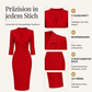 Blazerkleid für Damen mit V-Ausschnitt und 3/4-Ärmeln