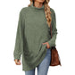 📢🎉50%Rabatt!!!🛍️✨Damen Langarmshirt mit lockerem Sitz, Mock-Neck-Kragen