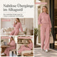 ⏰ Countdown läuft – 50% Rabatt, nur noch 3 Tage! Damen Zweiteiliges Strick-Lounge-Set, Mock-Neck Langarmshirt & hochtaillierte Wide-Leg-Hosen