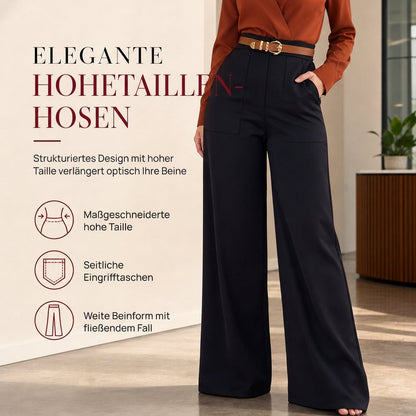 Damen Freizeit Hosenanzug Weites Bein Hosen Herbst Winter Lange Hosen