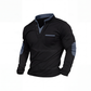 🔥 50% RABATT 👕 Herren Langarmshirt mit Stehkragen – lässiger Patchwork-Look