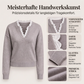 Damen Rollkragen-Strickpullover mit Spitzenbesatz