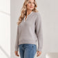 Damen Rollkragen-Strickpullover mit Spitzenbesatz