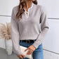 Damen Rollkragen-Strickpullover mit Spitzenbesatz