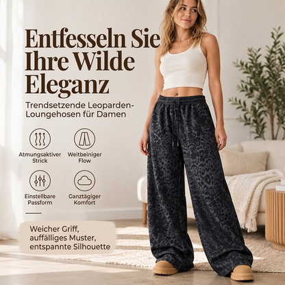💞 Über 100.000 verkauft! ⭐ Damen lässige Leopardenmuster weite Bein Jogginghose