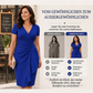Elegantes Damen-Wickelkleid mit V-Ausschnitt und Rüschen