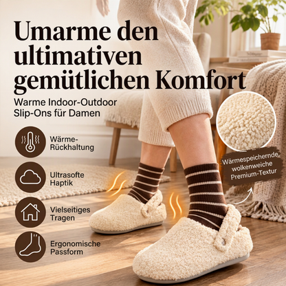 Damen geschlossene Zehen aus Kunst Shearling Hausschuhe