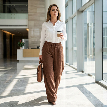 🔥 50% RABATT ✨ Trend-Hit: Lässige Damen-Cordhose mit weitem Schnitt – bequem & vielseitig