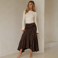 ⚡ Blitzdeal: 50% Rabatt! 💥 Damen Midirock mit O-Ring-Bindung, unregelmäßigem Fischschwanz-Design