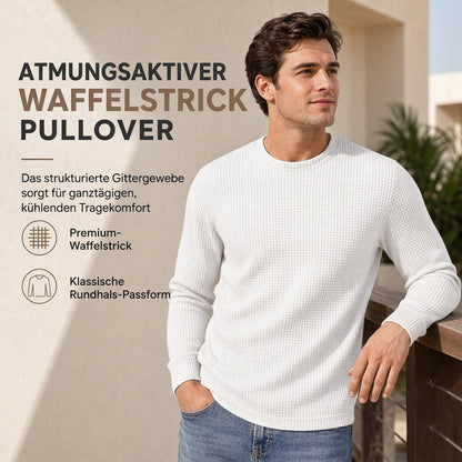 🔥 Beliebtes Produkt ！✨Freizeit-Sweatshirt für Herren, schmal geschnitten, Rundhalsausschnitt, langärmelig