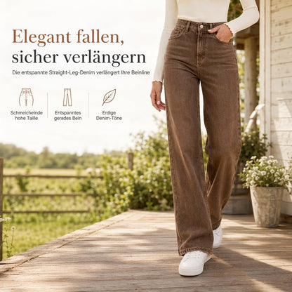 Damen Jeans mit lockerem Schnitt und geradem Bein