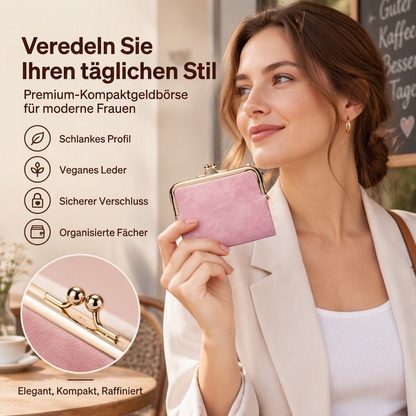 🔥 Bestseller 🏆 Vintage Geldbörse mit Kiss-Lock-Verschluss und mehreren Kartenfächern
