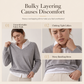 ⏰ Beliebt und bald ausverkauft!⏰ Lässiger zweiteiliger Strickpullover mit V-Ausschnitt und Knopfdetails