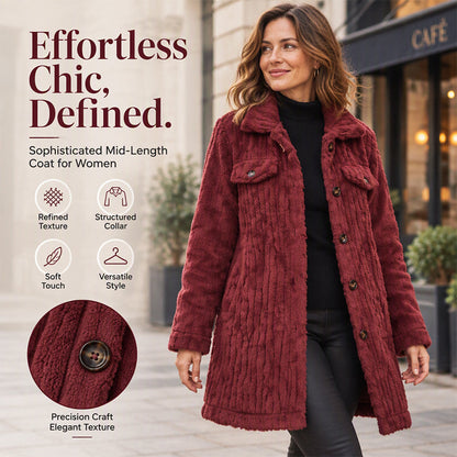 ⏰Countdown läuft! Aktion endet bald!⏰ Warme Winterjacke für Damen in mittellanger Länge