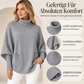 Damen Rollkragen Pullover mit Fledermausärmeln