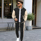 📢Letzter Tag!📢 Herren-Baseballjacke und Hose im Color-Block-Design (Set)