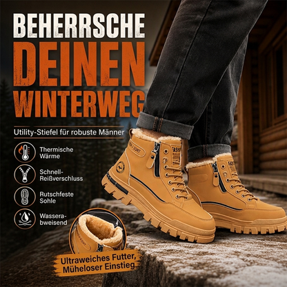 Warme Winterstiefel für Herren mit rutschfester Sohle und weichem Futter