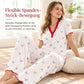 🌟 Bestseller reduziert! Nur diese Woche!🌟 Bedrucktes Pyjama-Set für Damen, kurzärmliges Oberteil und lange Hose