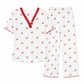 🌟 Bestseller reduziert! Nur diese Woche!🌟 Bedrucktes Pyjama-Set für Damen, kurzärmliges Oberteil und lange Hose