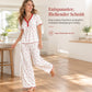 🌟 Bestseller reduziert! Nur diese Woche!🌟 Bedrucktes Pyjama-Set für Damen, kurzärmliges Oberteil und lange Hose