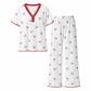 🌟 Bestseller reduziert! Nur diese Woche!🌟 Bedrucktes Pyjama-Set für Damen, kurzärmliges Oberteil und lange Hose