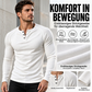 Lässiges Herren-Henley-T-Shirt aus Rippstrick – schmal geschnitten & bequem